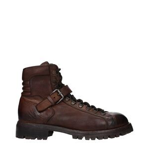 Eleventy Brown Leather Ankle Men's Boots